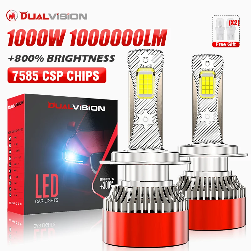 

H7 H4 Led H11 H1 H3 Лампы для фар Canbus High Power H8 H9 H3 9005 HB3 9006 HB4 9012 HIR2 CSP Чипы Свет Супер яркий 6000K