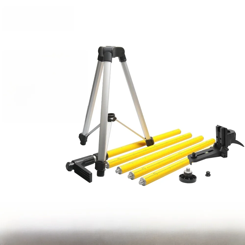 Huepar 12 Ft./3,7m laserstatief telescopische paal met 1/4 inch bij 20 inch laserhouder voor roterende inclusief staaf en 5/8"-11 adapter - afbeelding 2
