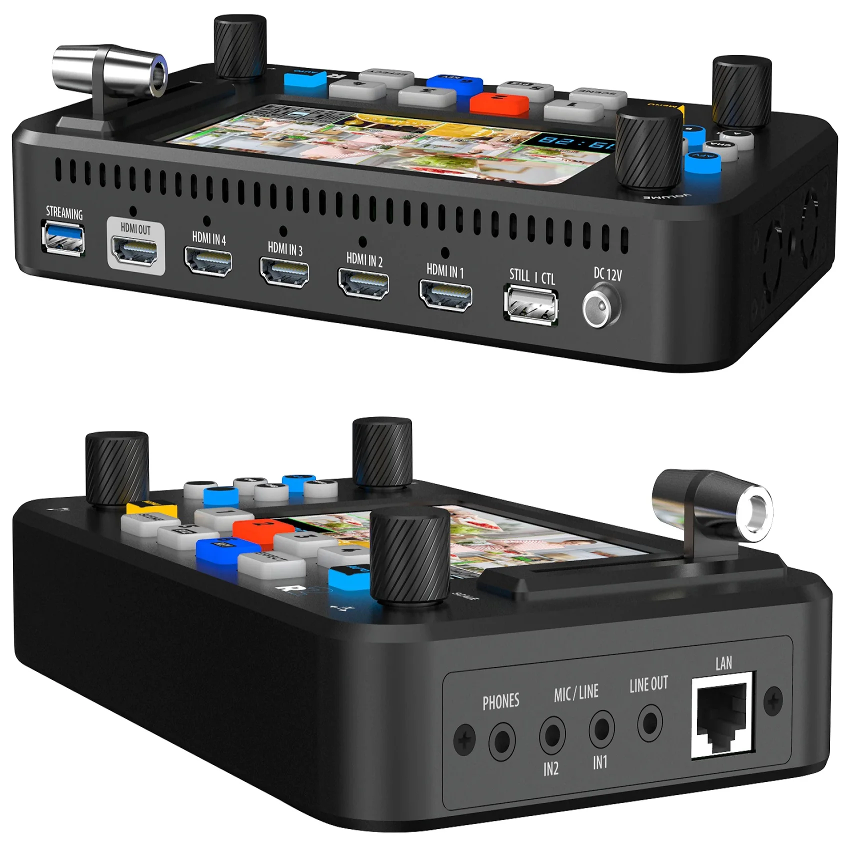 Broadcast Switcher Station Panel Multi-Camera Video Mixer HDMI USB LAN for Live Streaming Camera Control