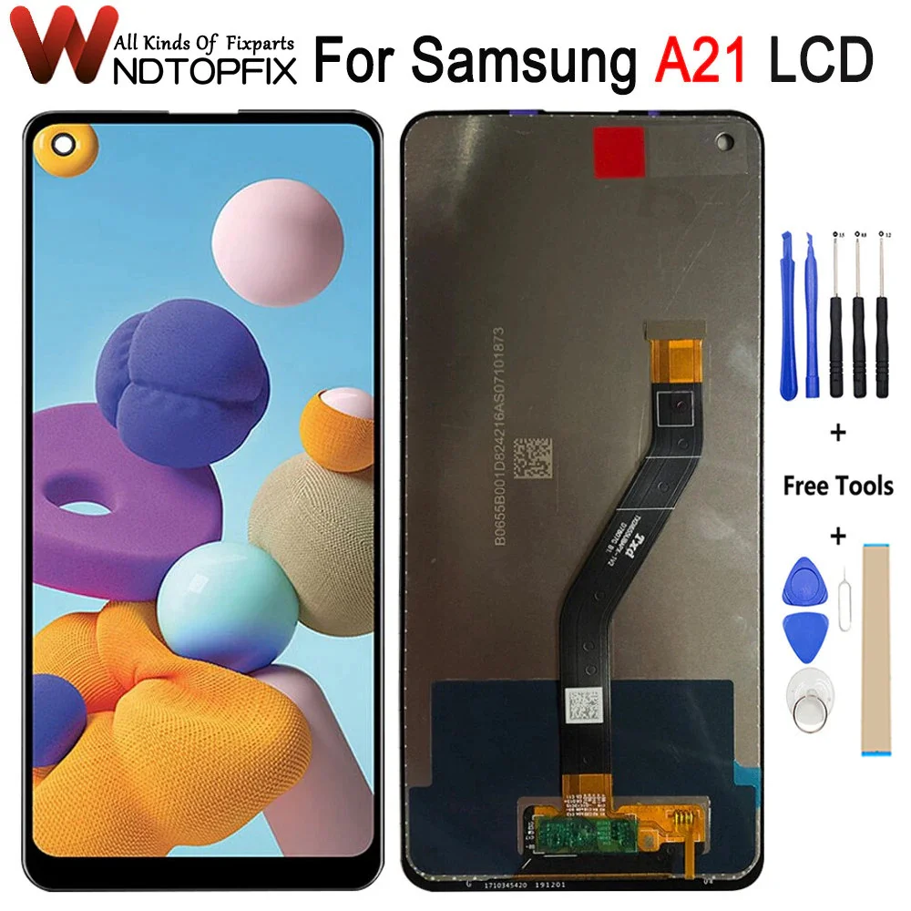 

6,5 "для Samsung Galaxy A21 2020 ЖК-дисплей A215 SM-A215U A215U1, дигитайзер экрана в сборе, запасная часть для Samsung A21 LCD