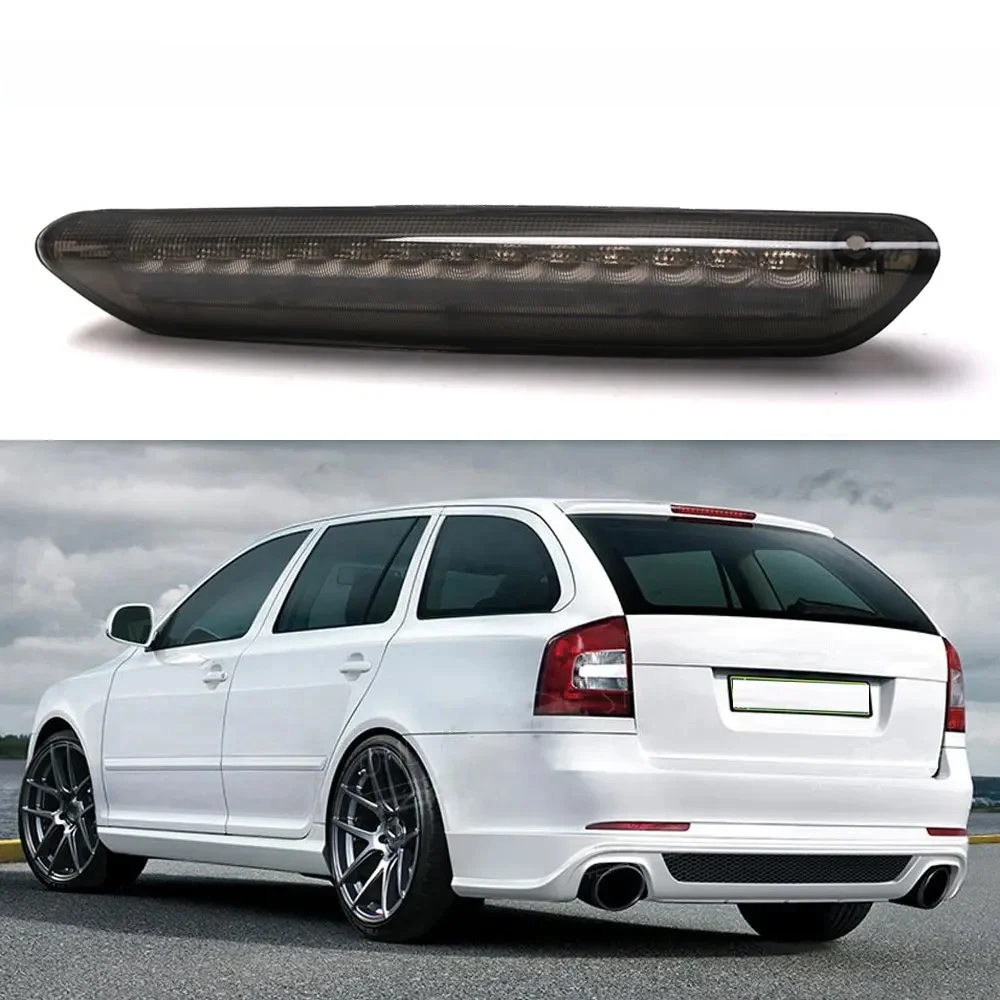 Czarne tylne centrum wysokiego poziomu trzeciego światła stopu do Skody Octavia Mk2 Estate 2004 2005 2006 2007-2013 1Z 9945097 C — zdjęcie 2