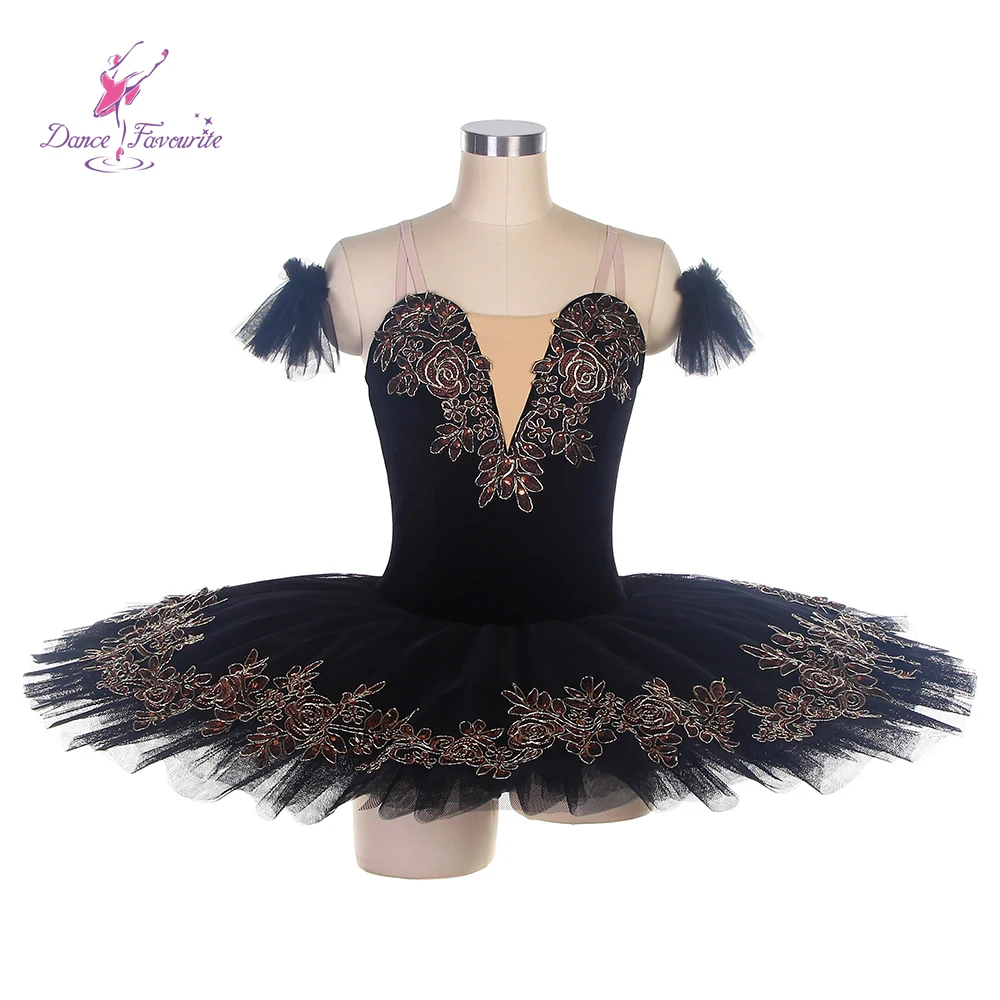 Dans Favoriete Ballet Tutu's BLL110 Zwart Spandex Lijfje Tutu Pre-professionele Ballet Tutu Voor Competitie