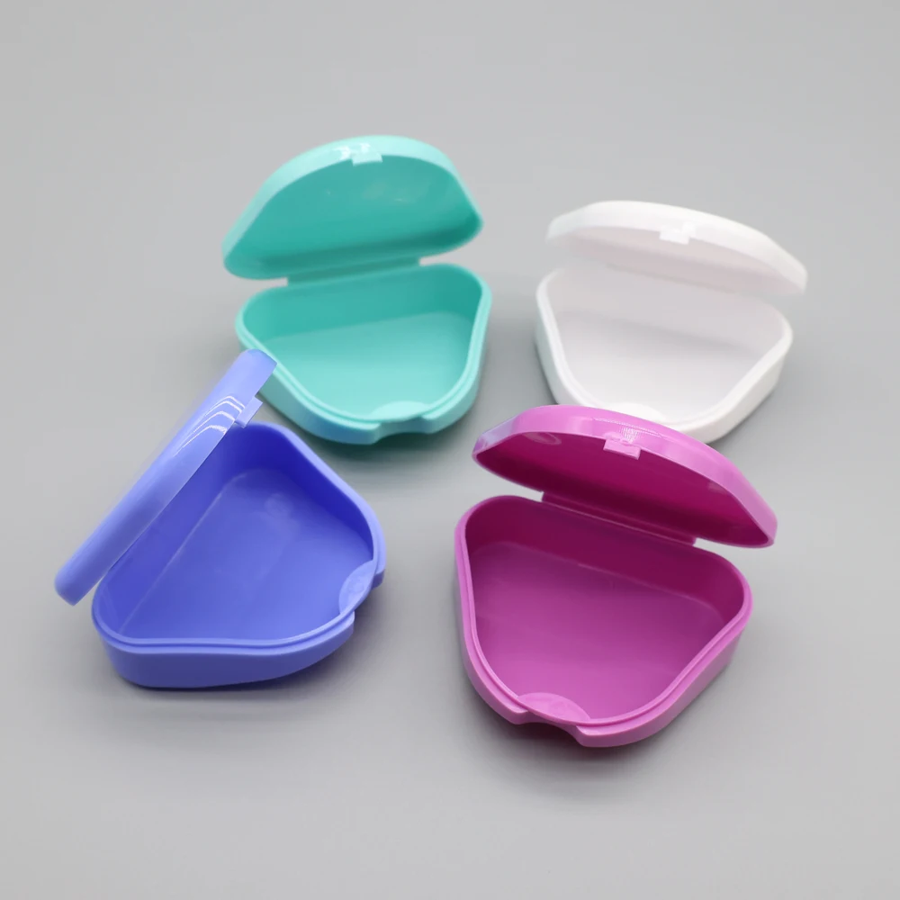 

10 Bulk Pack Denture Cases Dental Box for Artificial Teeth Mouth Guard Night Guard Gum Shields Retainer Travel Denture Cup