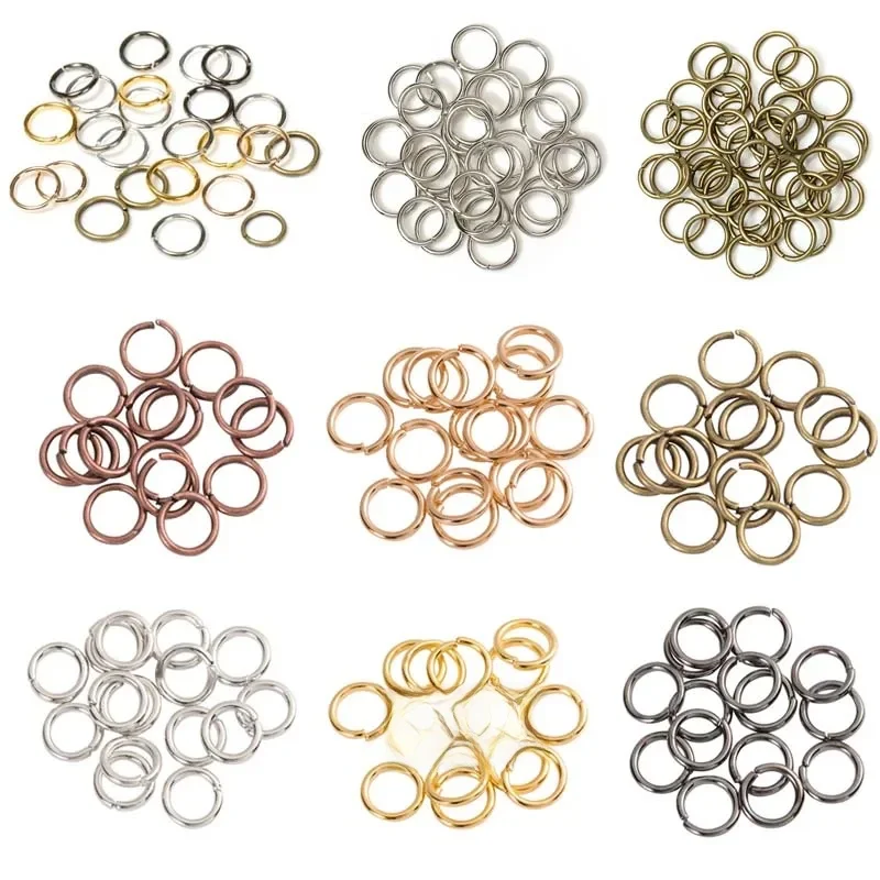 Anneaux de saut en fer 3-12mm, 200 pièces/lot, connecteurs d'anneaux fendus, en acier inoxydable, résultats de bijoux à bricoler soi-même, accessoires de fabrication, fourniture en gros