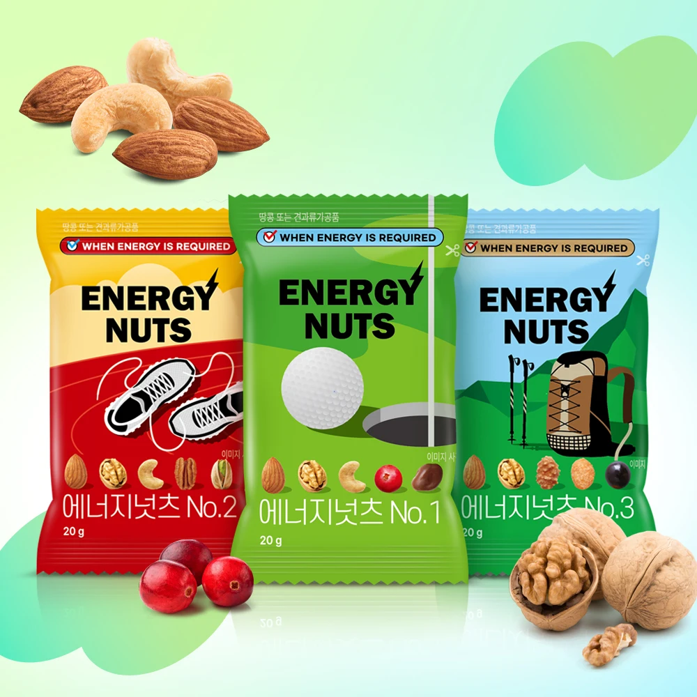 [Daily Nuts] 3 Flavors Energy Nuts 20gx60 Packs