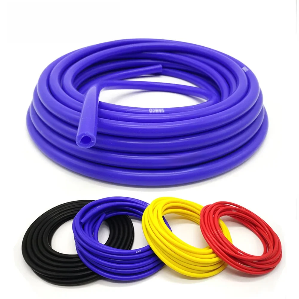 Uniwersalny 3mm/4mm/6mm/8mm silikonowa rura ssawna wąż rurki silikonowe niebieski czarny czerwony żółty — zdjęcie 2