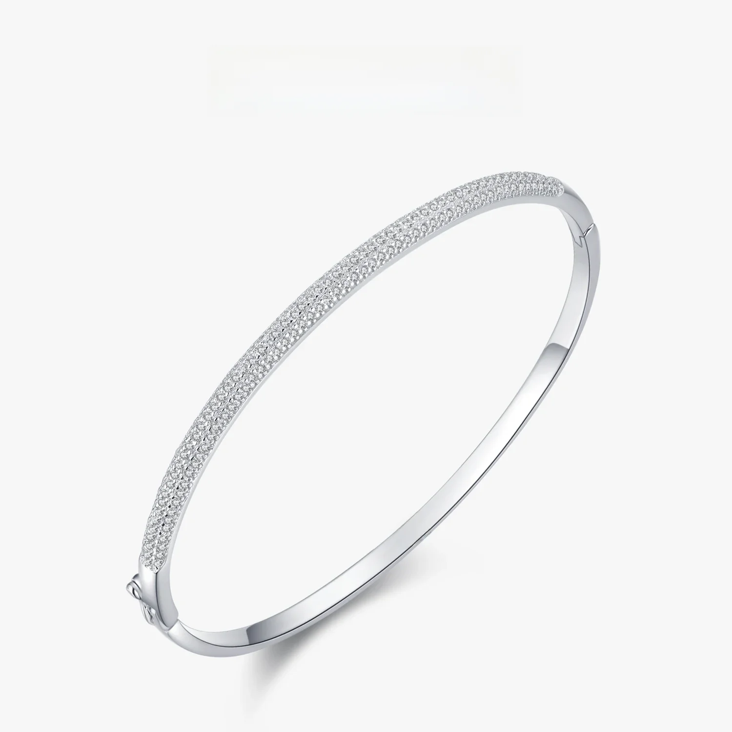 Ailmay oryginalna 925 Sterling Silver moda olśniewająca przezroczysta cyrkonia bransoletki kryształ ślub pani klasyczna romantyczna biżuteria — zdjęcie 2
