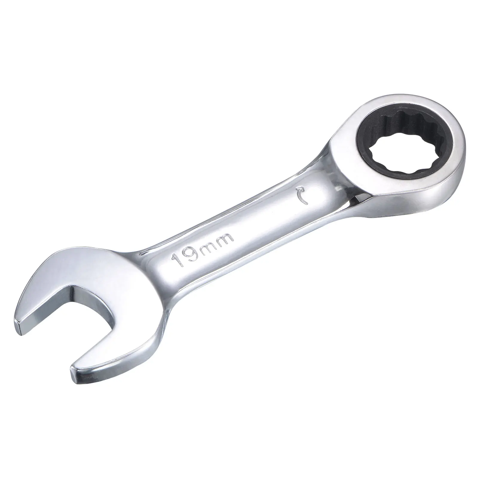 

1Pcs 6-19mm Stubby Combination Ratchet Wrenches Metric Reversible Wrench Repair Hand Tool 72 Teeth 12 Point Box Ended Tools