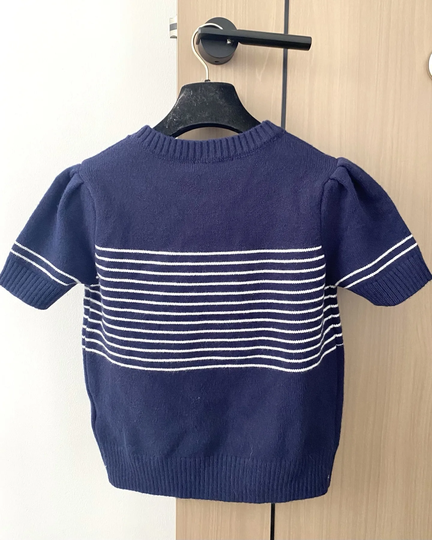 

2025 Summer New Striped Knitted Short Sleeve Fabric Breathable and Comfortable WYY-236