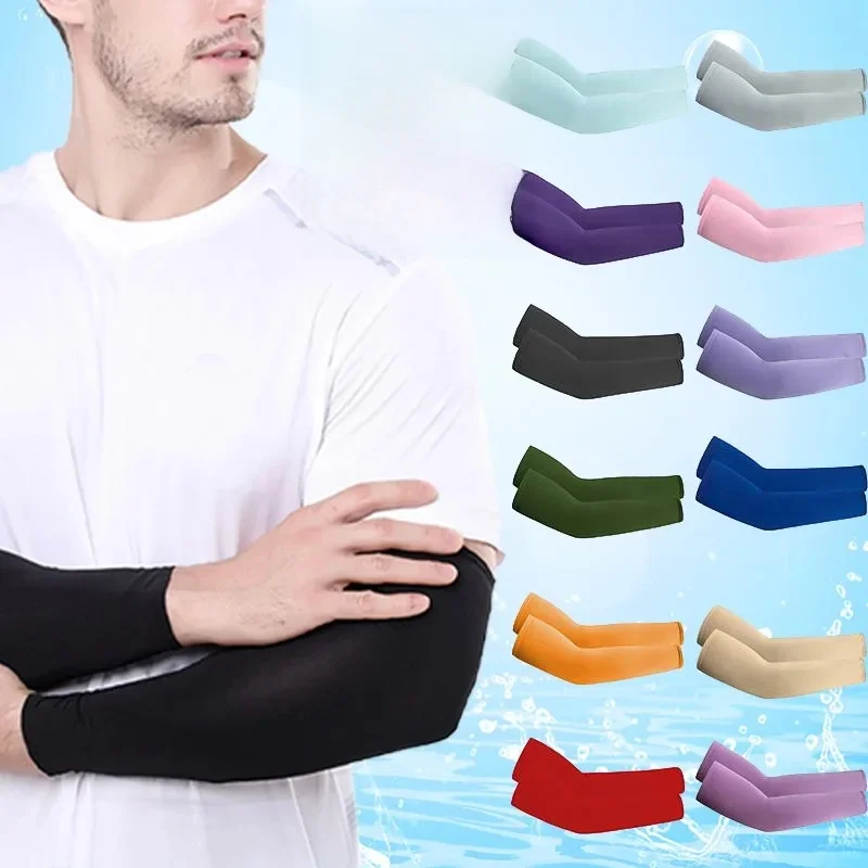 AliExpress YJSFG HOUSE Summer Cool Cycling Sleeve Sunscreen Sports arm sleeves Anti-UV Sports Safety Fitness Arm Cover Unisex Running Sunscreen Sleeves