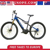 2024 New European Inventory 1000W Center Mounted Motor 48V18AH Detachable Battery Mountain Electric Bicycle 55km/h Maximum Speed