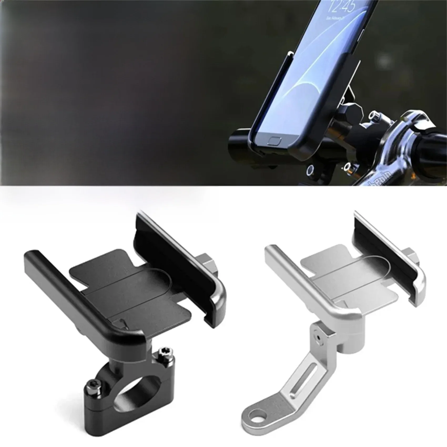 AliExpress Motorcycle Bicycle Phone Holder Gps Bracket Cellphone Stand Moto Rearview Mirror Handlebar Mount Compatible For Xiaomi iPhone