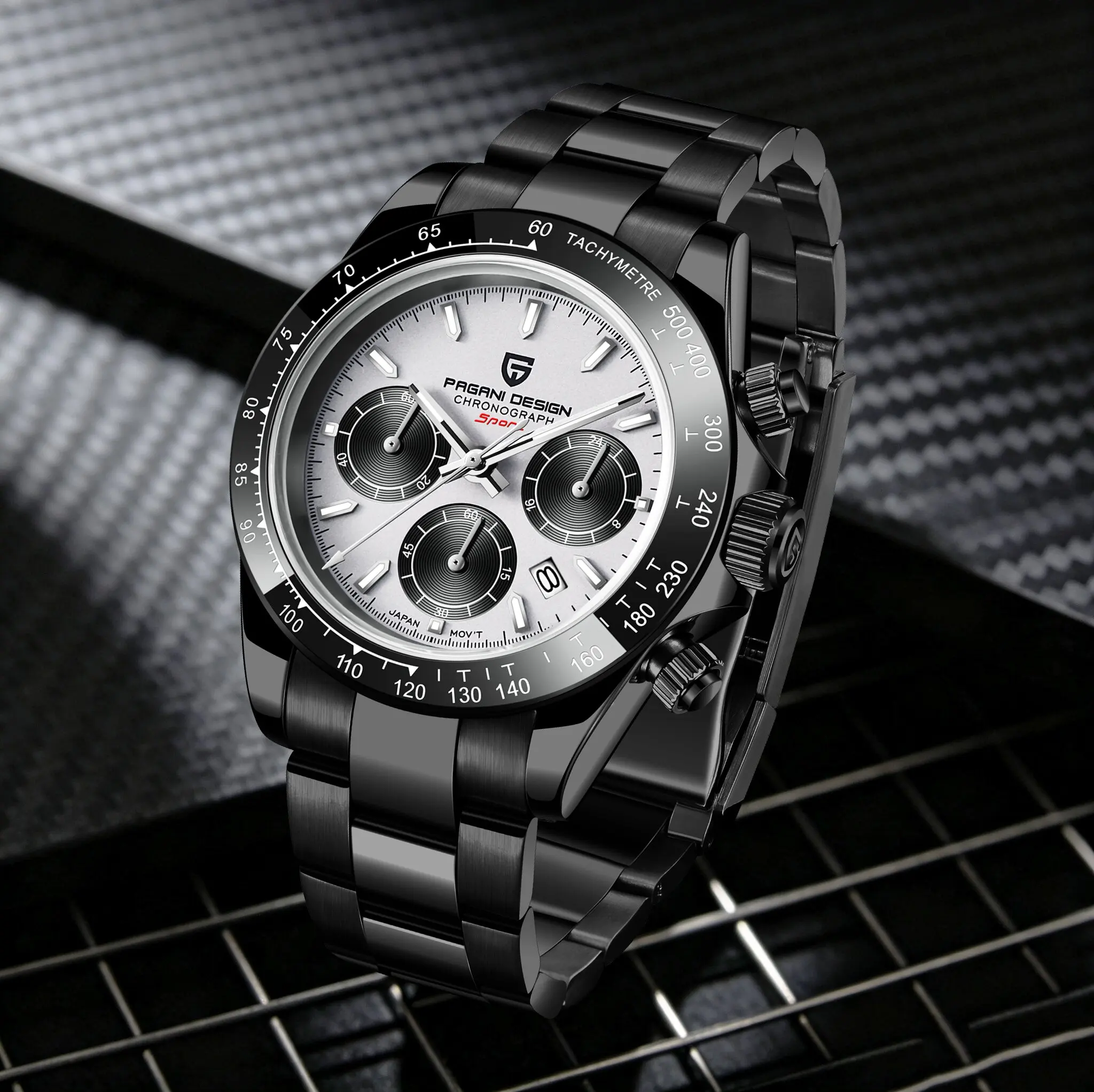 PAGANI DESIGN Men Quartz Watch Cool Sense Of Simple And Low-Key Style Waterproof Sapphire Glass Mirror Auto Date Luminous Watch