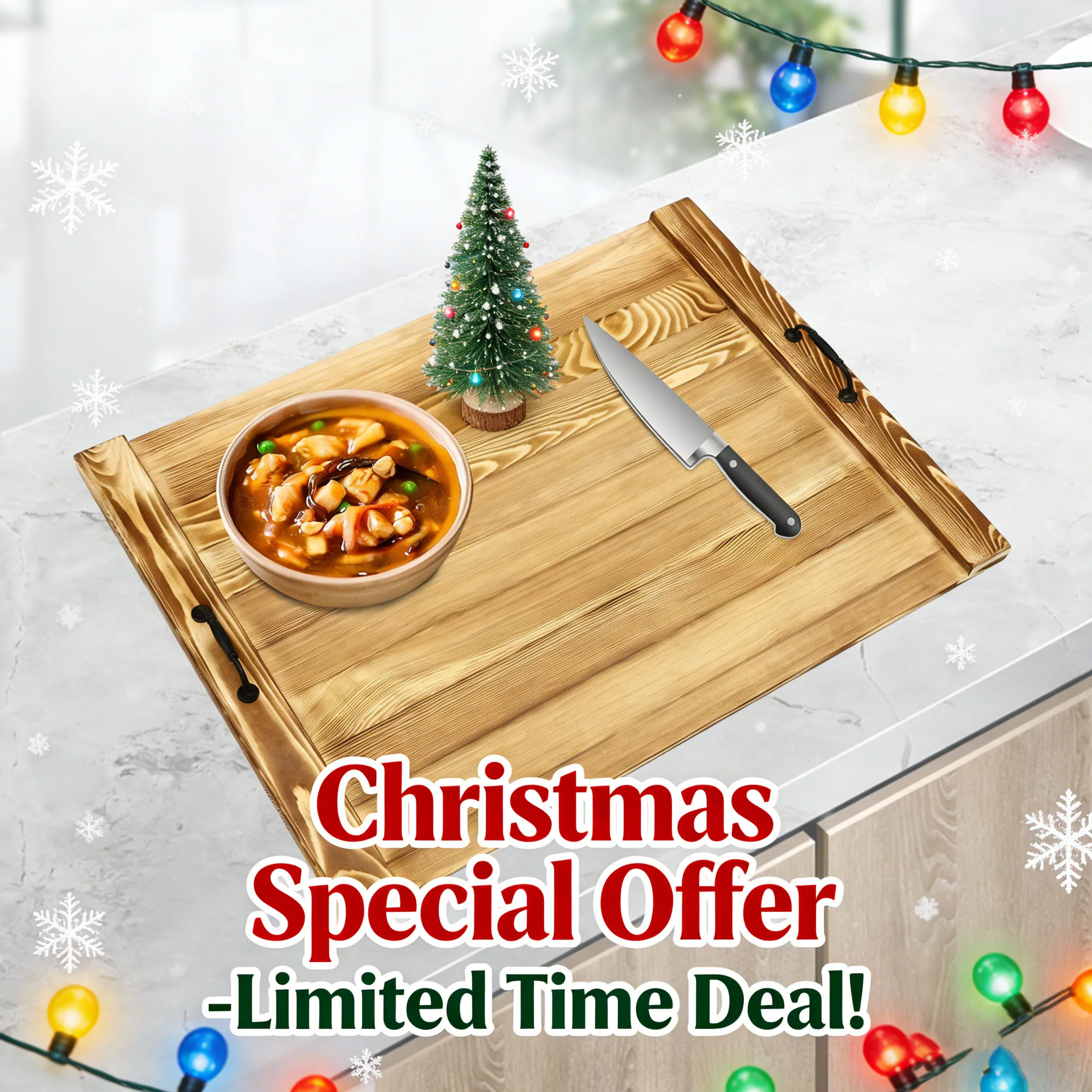 

Stove Top Cover, Kitchen Countertop Cover Board, Extra Cutting Board & Work Space, Multi-Functional Stove Protector, Christmas