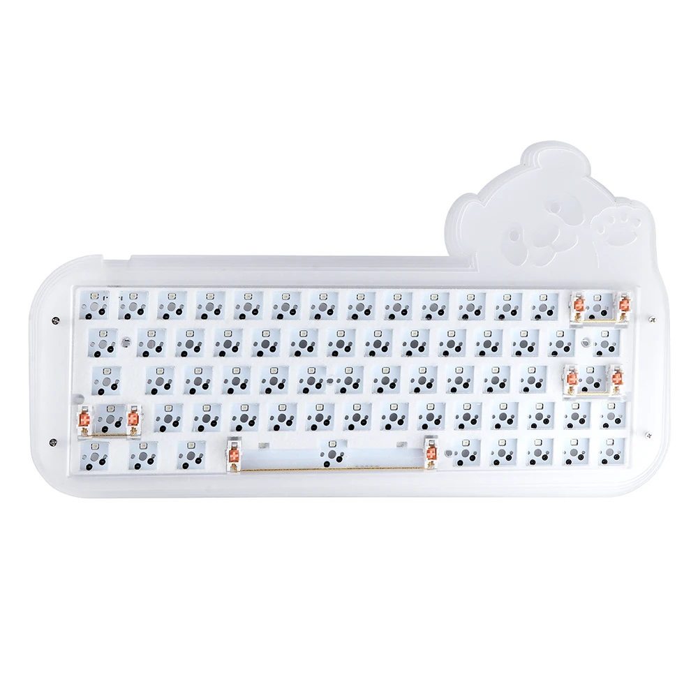 Imagem -02 - Epomaker-mini Panda 64 Kit de Teclado com Fio Acrílico Rgb para Jogos Mecânicos Faça Você Mesmo Quente Diy