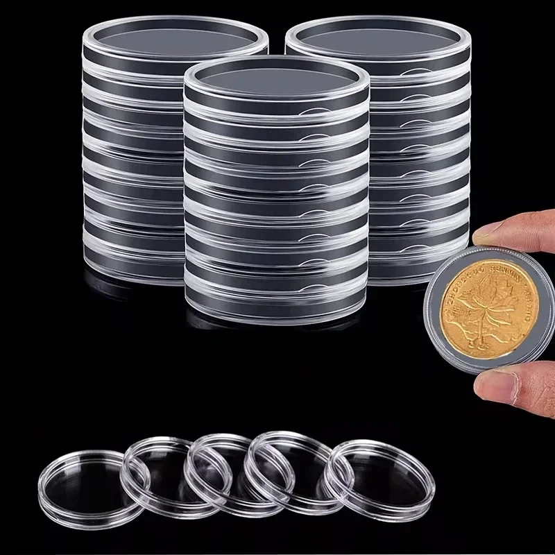 Boîte de rangement de Capsules d'usinage 30/32/33/38/40/45mm, étuis de rangement en plastique transparent, supports de protection, stockage de Capsules d'usinage