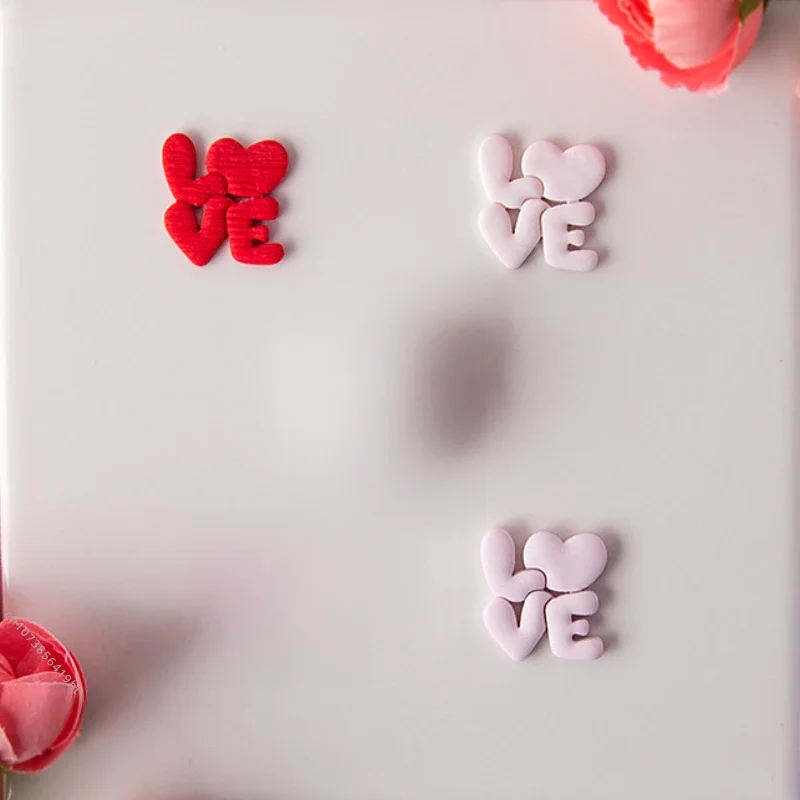 Série saint valentin amour polymère boucle d'oreille moule en argile coeur confessions boucle d'oreille bijoux pendentif découpe matrice bricolage outils de gaufrage