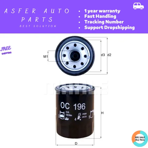 Car Oil Filter For Fiat 500 1.4T 2007- Palio- Siena -Palio Weekend 1.3L 2002-2005 DOBLO-ALBEA-BRAVA-BRAVO-MAREA 46544820