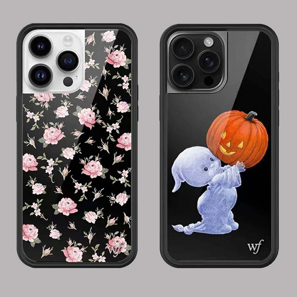 

Pumpkin Spider Web Star Dark Rose Phone Case For iPhone 17 16 15 14 13 12 Pro Max Plus Air 17pro 16pro WF Cool Case