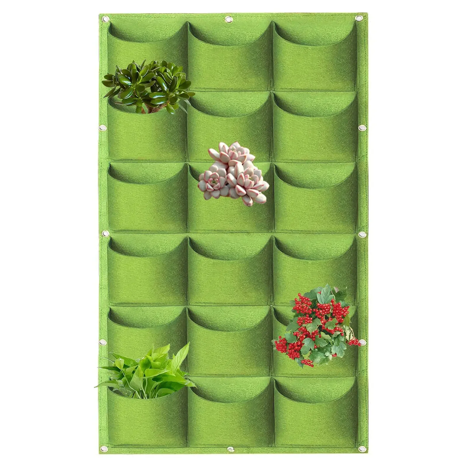 49 Zakken Hangende Plantenbakken, Hangende Verticale Aan De Muur Gemonteerde Plant Plant Kweekzakken, Kruidentuinplanter Buiten Binnen Groeien - afbeelding 2