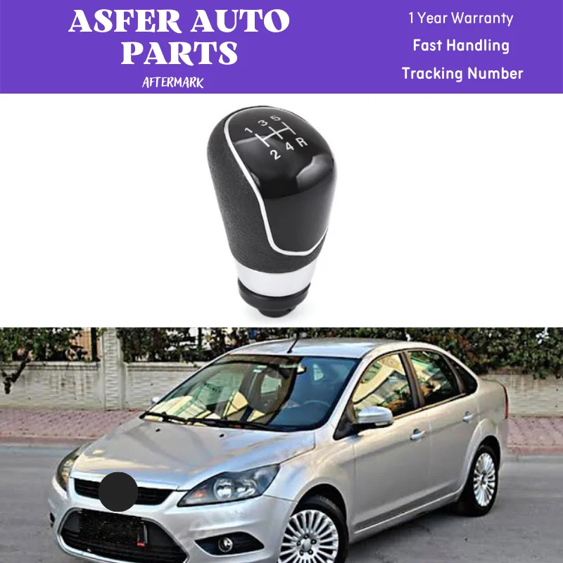 GEAR KNOB CHROME STRIP 5 SPEED FOR FORD FOCUS MK3 III 2008 -2011 OEM AM8A6J7J132BB HIGH QUALITY FAST SHIPPING ASFER AUTO