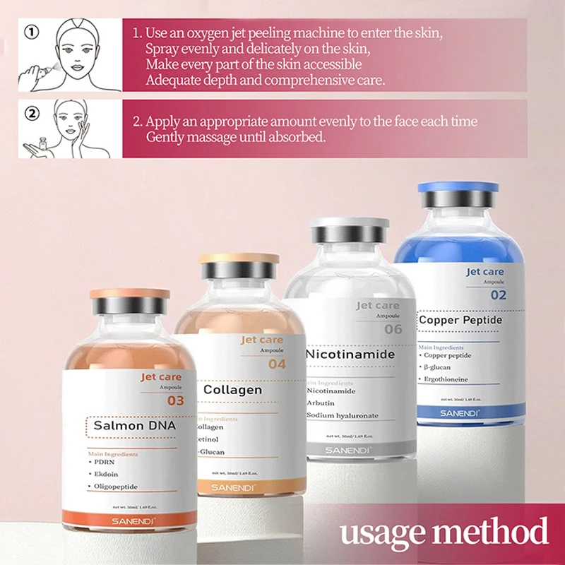 سانندي مصل بشرة الوجه أمبولات ترطيب اشراق العناية بالبشرة مع أستازانتين النحاس الببتيد PDRN الكولاجين نياسيناميد HA #6