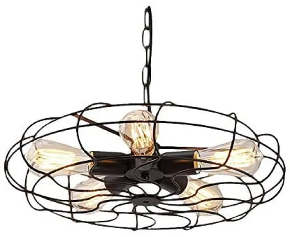 Lámpara de araña europea antigua, ø480mm de diálogo, 5 cabezas, base e27, negra
