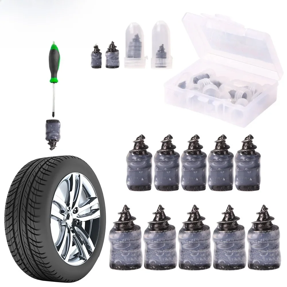 AliExpress 10-50pcs Universal Vacuum Tyre Repair Nail Car Trucks Motorcycle Scooter Bike Tire Puncture Repair Nail Tubeless Rubber Nails