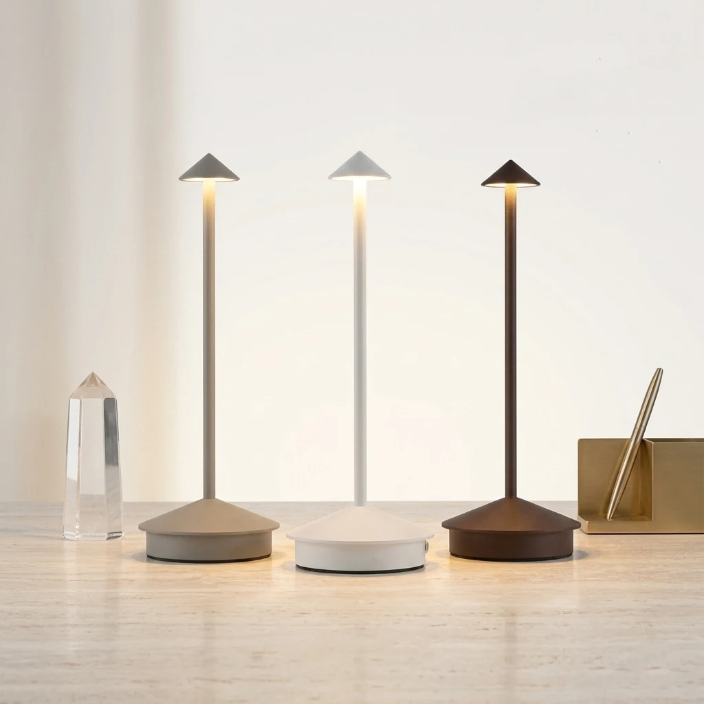 Lámparas LED Recargables Inalámbricas para Mesa, Escritorio, Mesita de Noche, con Sensor Táctil, Decorativas para Restaurantes, Hoteles, Dormitorios y Bares