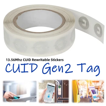 CUID 변경 가능 S50 1K RFID 스티커 습식 인레이 NFC 태그 섹터 0 블록 0 UID 재기록 가능 근접 카드 복사 배지 클론, 13.56mhz 