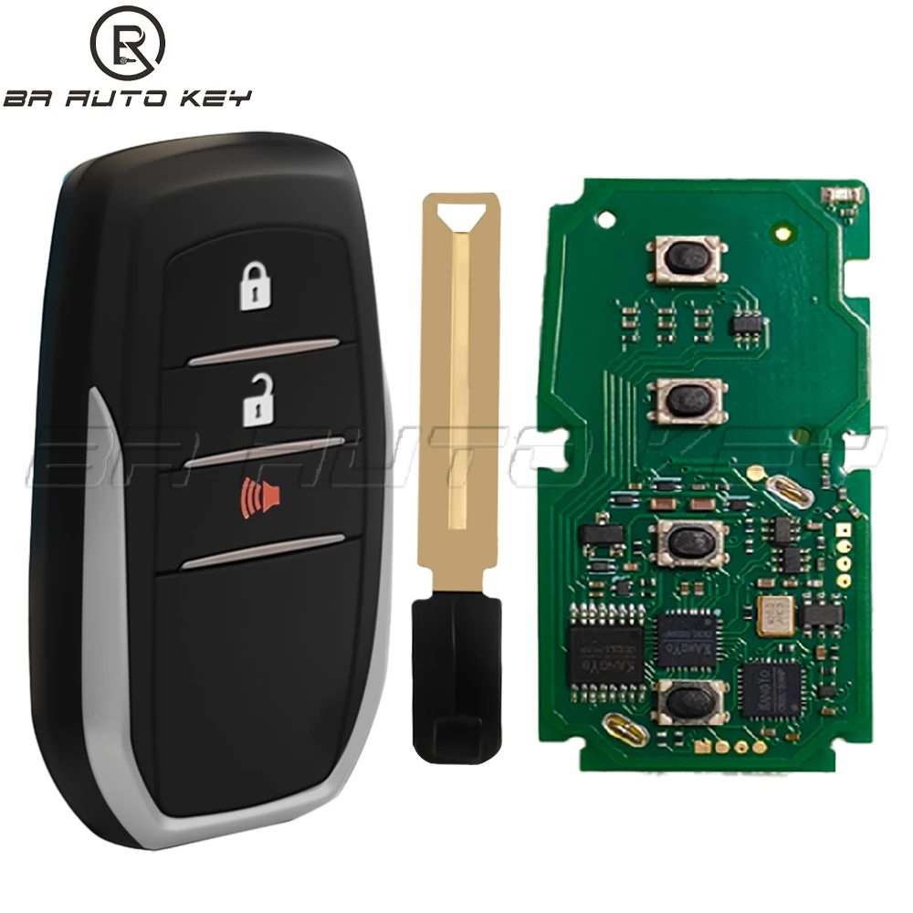 312/314MHZ 433Mhz 3 Button Smart Remote Key Fit For Toyota Hilux SRV 4X4 2014-2018 Intelligent key ID8A Chip P4:39 BM1EW BM1ET