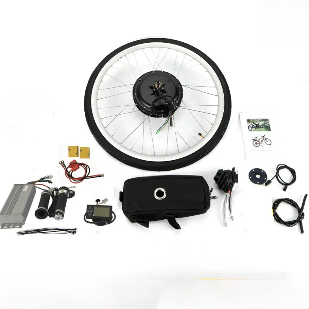 28" 36V 500W/48V 1000W achterwiel ebike conversiekit – krachtige elektrische fietsmotorset met LCD-scherm, PAS-sensor - afbeelding 2