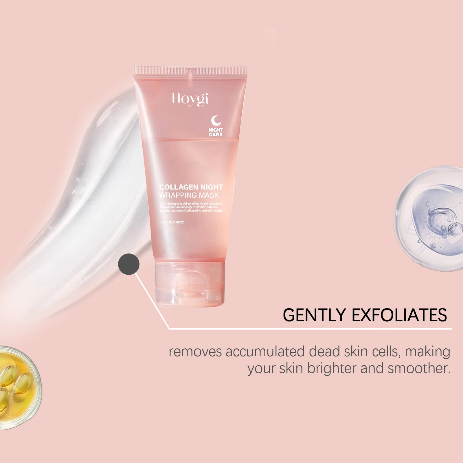 Hoygi Collagen Tear Mask (With Scraper) Gently Cleans Facial Pores Blackheads And Tightens Firming Glowing Skin Reduce Sagging Moisturizing Mask