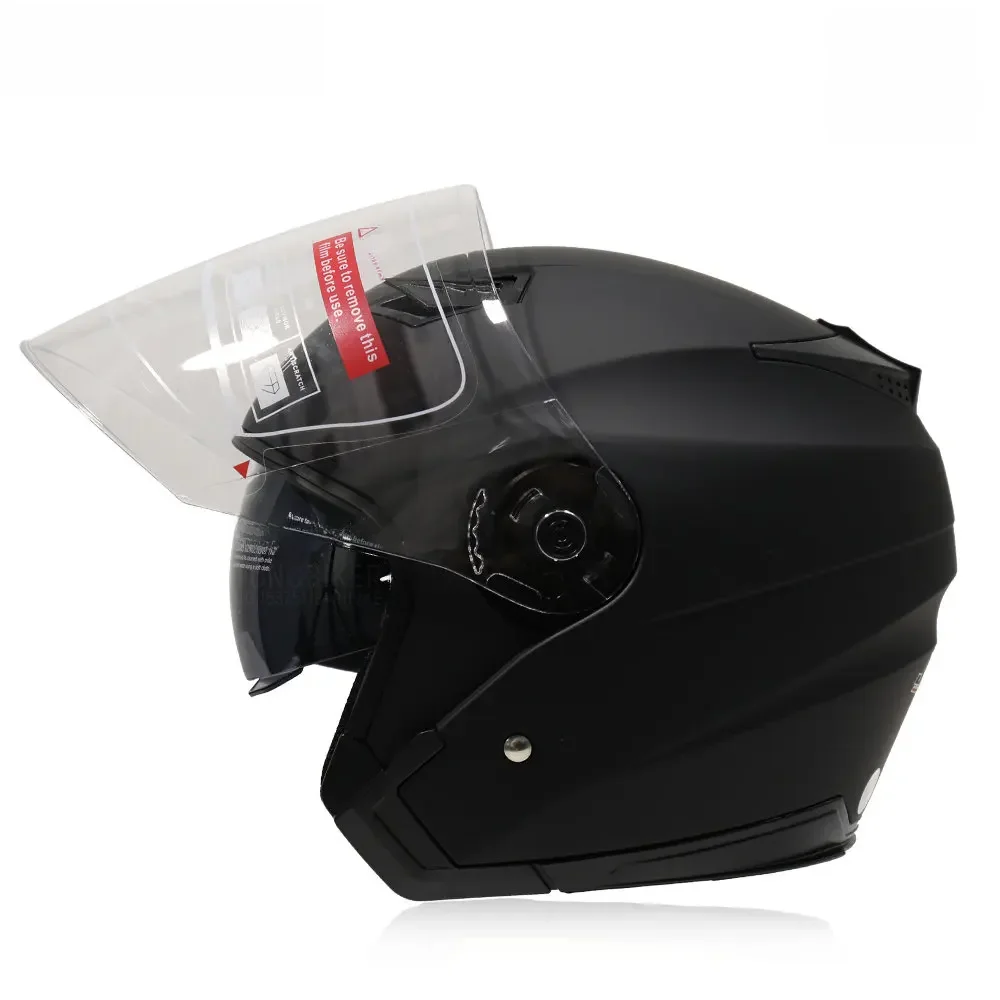 Motor Casco Go Kart Scooter Motor Van Motorfiets Dual Lens Vintage Helmen Vier Seizoenen Racing Half Helmen Casque Helm - afbeelding 2