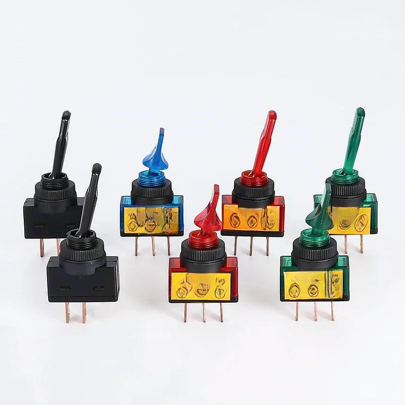 Automobile Togbanded Switch 3 Pin ON-OFF Avec Lampe 12V 20A Led Lumière ASW-14D ASW-13D ASW-13D-101/103