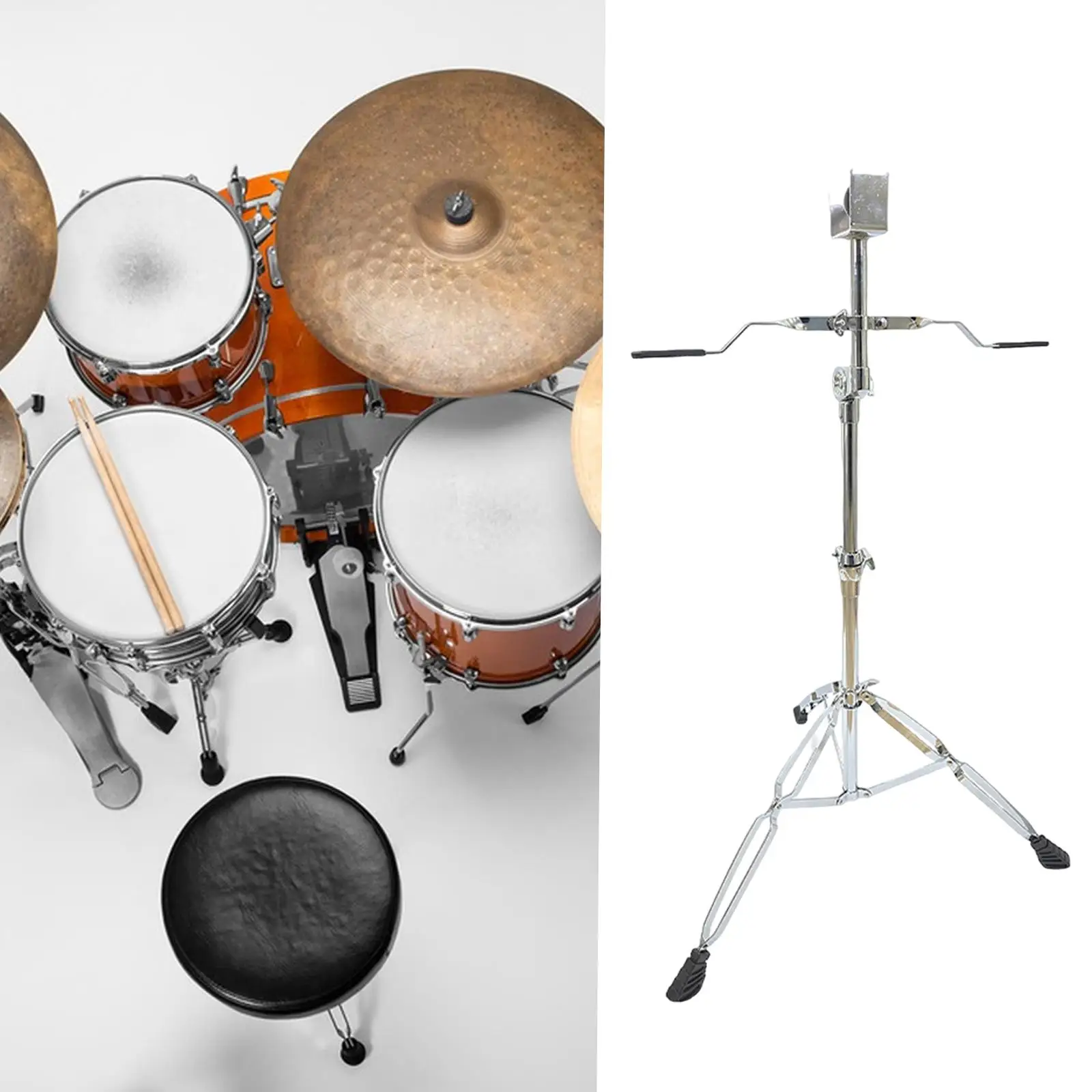 

Portable Drum Stand Nonslip Drum Base Adjustable Height 80cm to 108cm Support Holder Bongos Drum Stand for Musical Performance