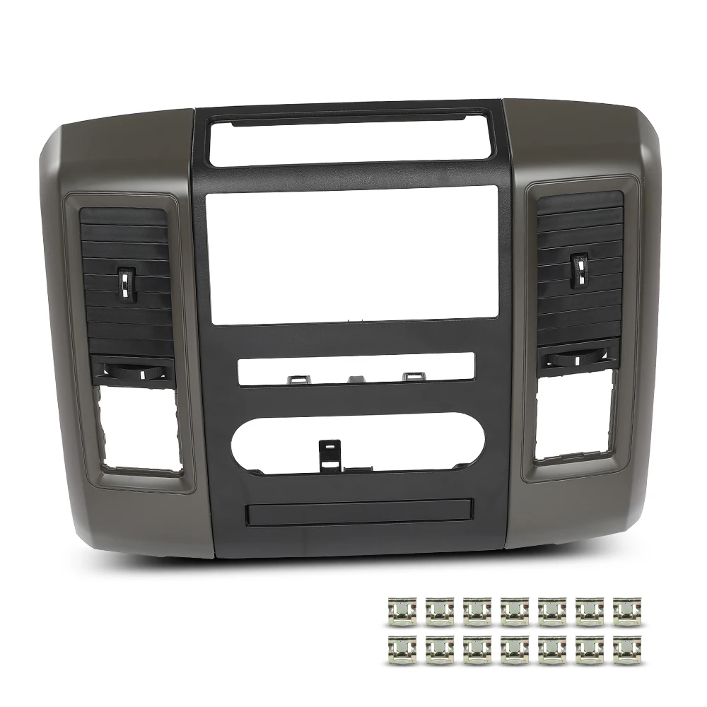 

Radio Bezel Dash Trim Panel Fit for 2009 2010 2011 2012 Dodge Ram 1500 2500 New Abs Direct Replacement Front Durable Sturdy
