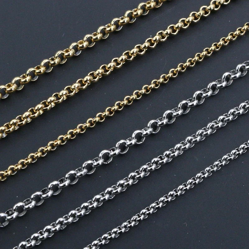 5 meter nooit vervagen roestvrij staal verguld BL O stijl ketting kettingen voor DIY sieraden bevindingen maken materialen benodigdheden - afbeelding 2