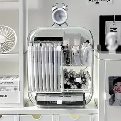 Transparent Study Stationery Organizer Paper Desk Organizer Sorting Container Drawer Stackable Students Storage Box