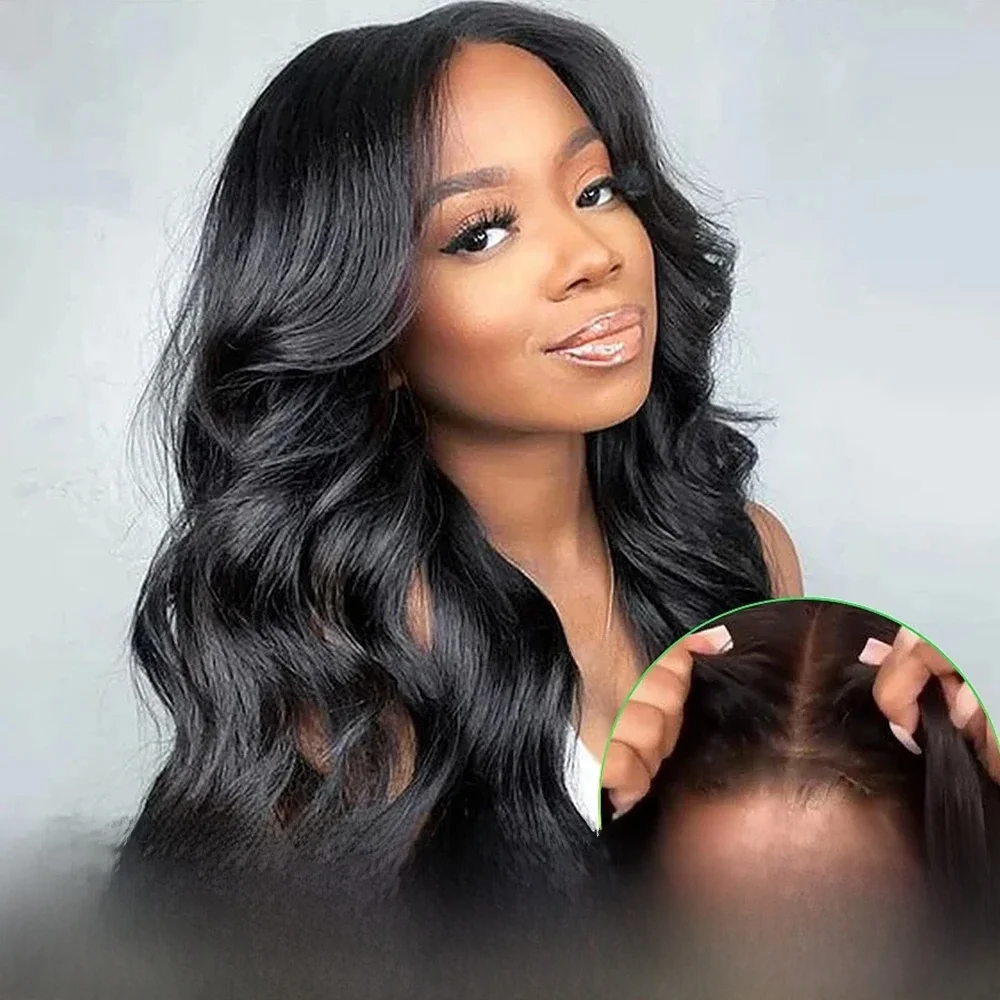 Klaar om te dragen 5x5 6x4 vetersluiting pruik body wave lijmloze pruik menselijk haar geen lijm voorgesneden kant pruik 180% dichtheid - afbeelding 2