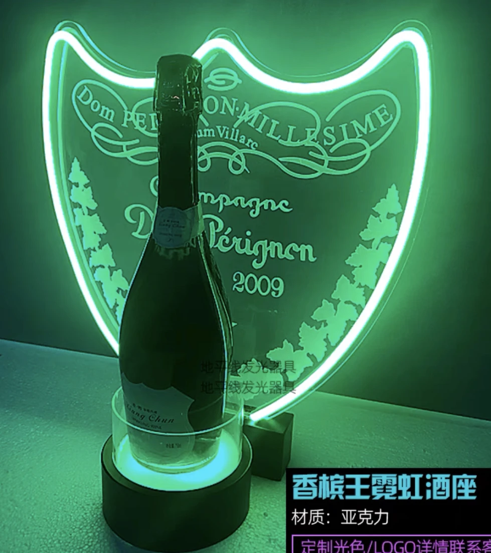 ANGEPASST LOGO D OM P CHAMPAGNER FLASCHE PRESENTER