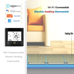 24VAC 220VAC Electric heating thermostat for warm floor  Tuya Smart Life App Control Works With Alexa Google Home