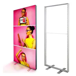 Premium Aluminum Frame LED Backlit Banner Stand Double Sided SEG Fabric Light Box Display For Exhibit Booth