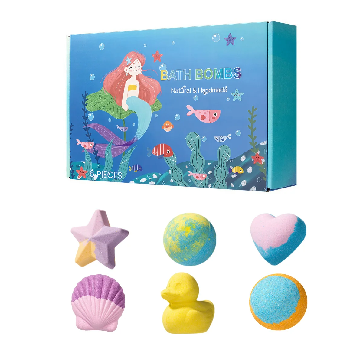 6pcs Bath Bubble Ball Kit Relaxing Spa Remove Dead Skin For Children Moisturizing Bath Bombs Accessories For Holiday Gift Set