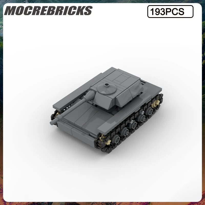 WW II Military Series Armed Tank  ELC EVEN 90 MOC Assembling Building Blocks Model DIY Children\'s toys Christmas Puzzle Gifts