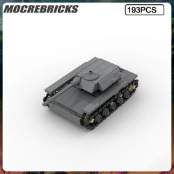 WW II Military Series Armed Tank  ELC EVEN 90 MOC Assembling Building Blocks Model DIY Children's toys Christmas Puzzle Gifts