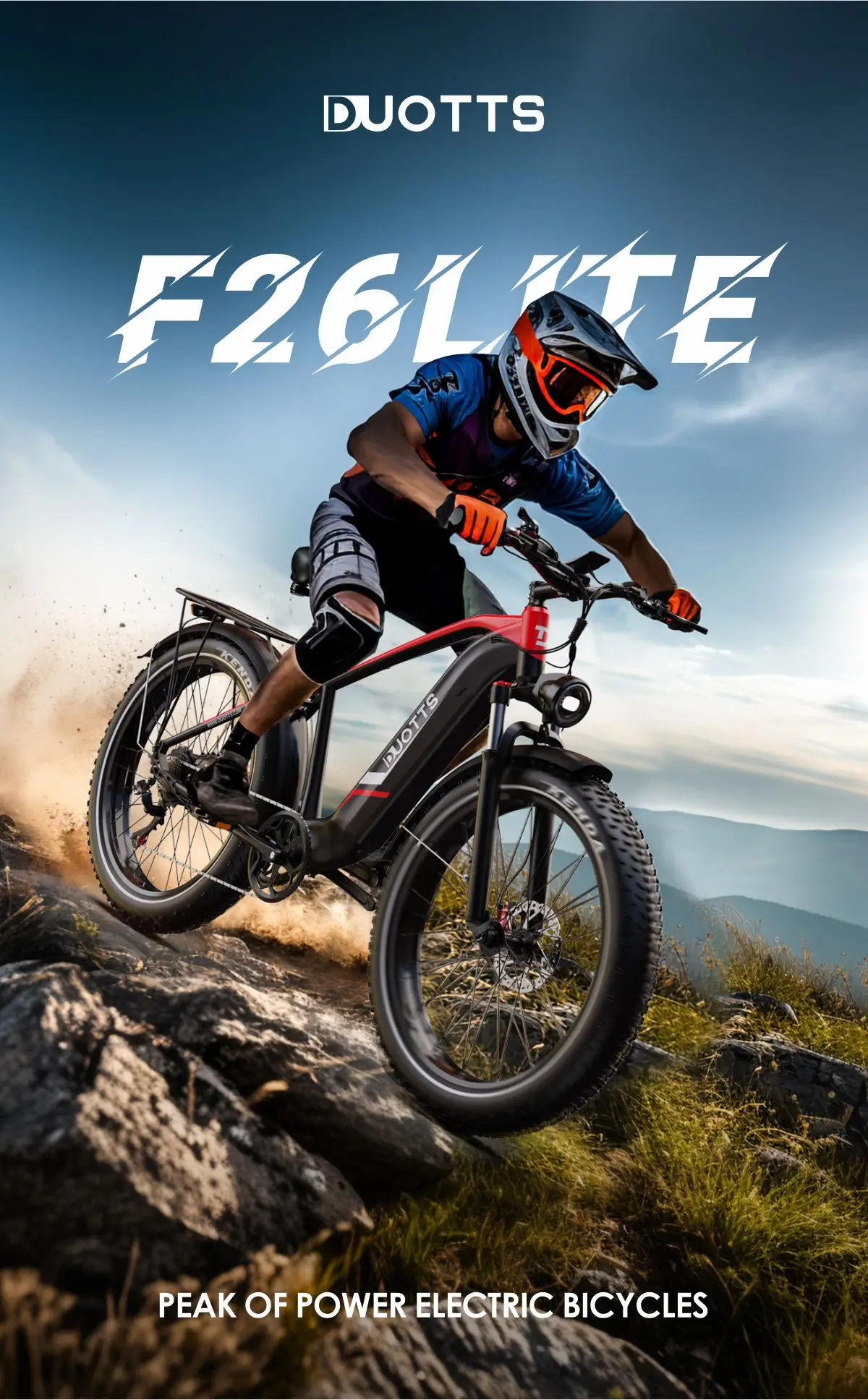 Duotts F26 Lite Elektrofahrrad 48V18Ah Lithium-Akku Bürstenloser Motor E-Bike Doppelte Hydraulische Bremse Elektrofahrrad – Detail 1