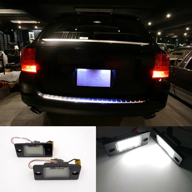 Do Porsche Cayenne 9PA 955 957 2003 - 2007 2008 2009 2010 Bez Błędu OBC Doskonałe, Bardzo Jasne Lampki LED SMD do Oświetlenia Tablicy Rejestracyjnej — zdjęcie 2