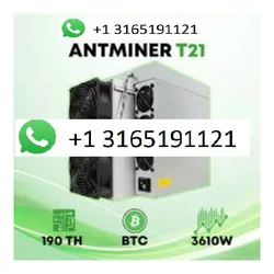 S. New Antminer T21 190T 3610W Algorithm SHA-256 Bitmain mining BTC Bitcoin Miner