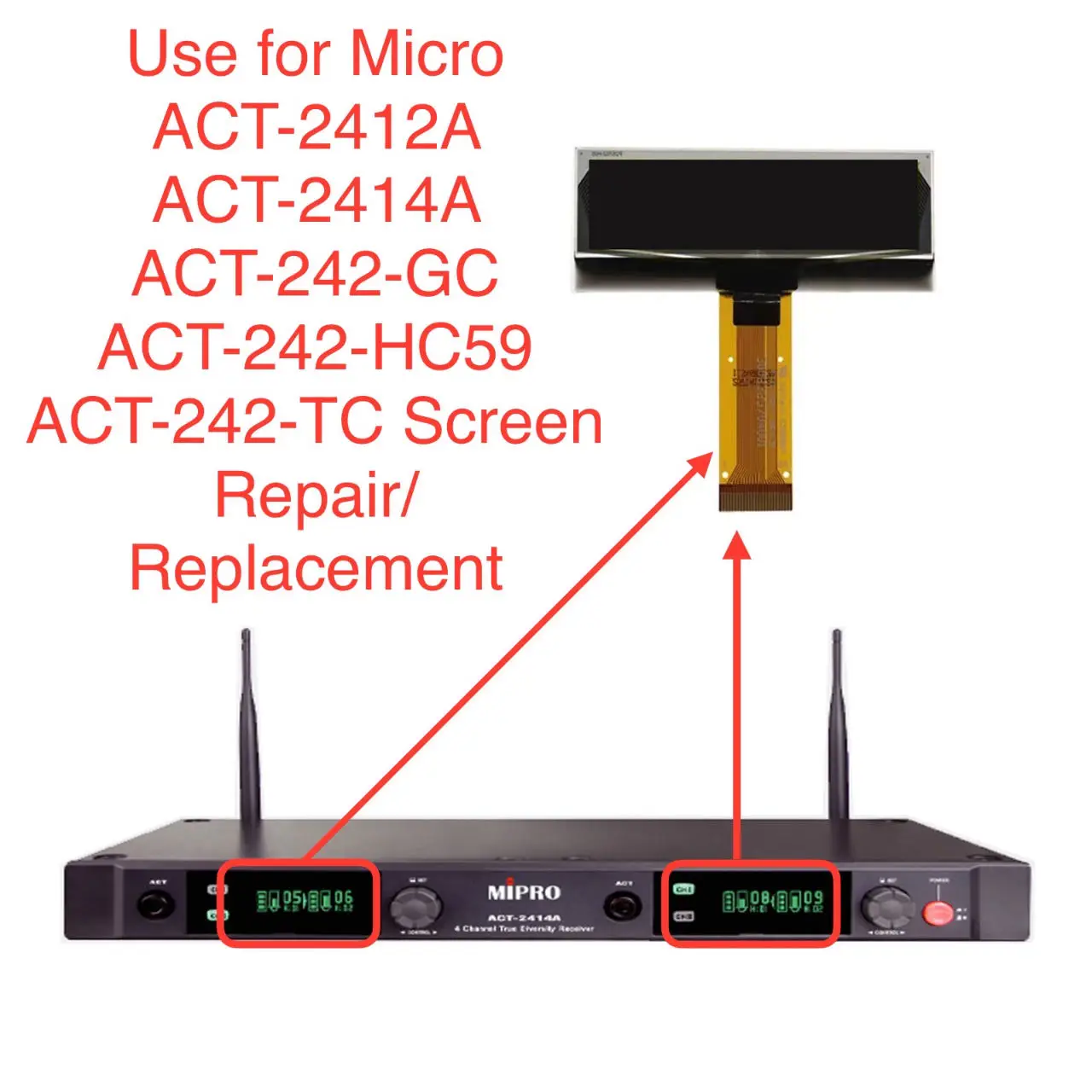 mipro-act-2412a-act-2414a-act-242-gc-act-242-hc59-act-242-tc-修理用-oled-ディスプレイ